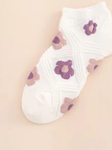 5雙印花船襪 - 彩色 - 查看 6