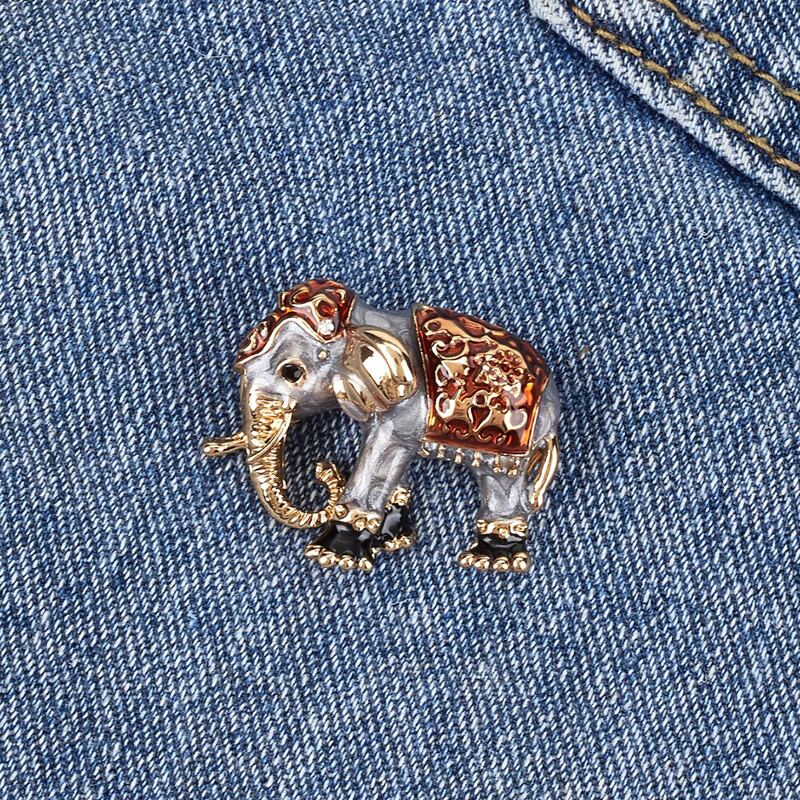 

1pc Elephant Brooch, Multicolor