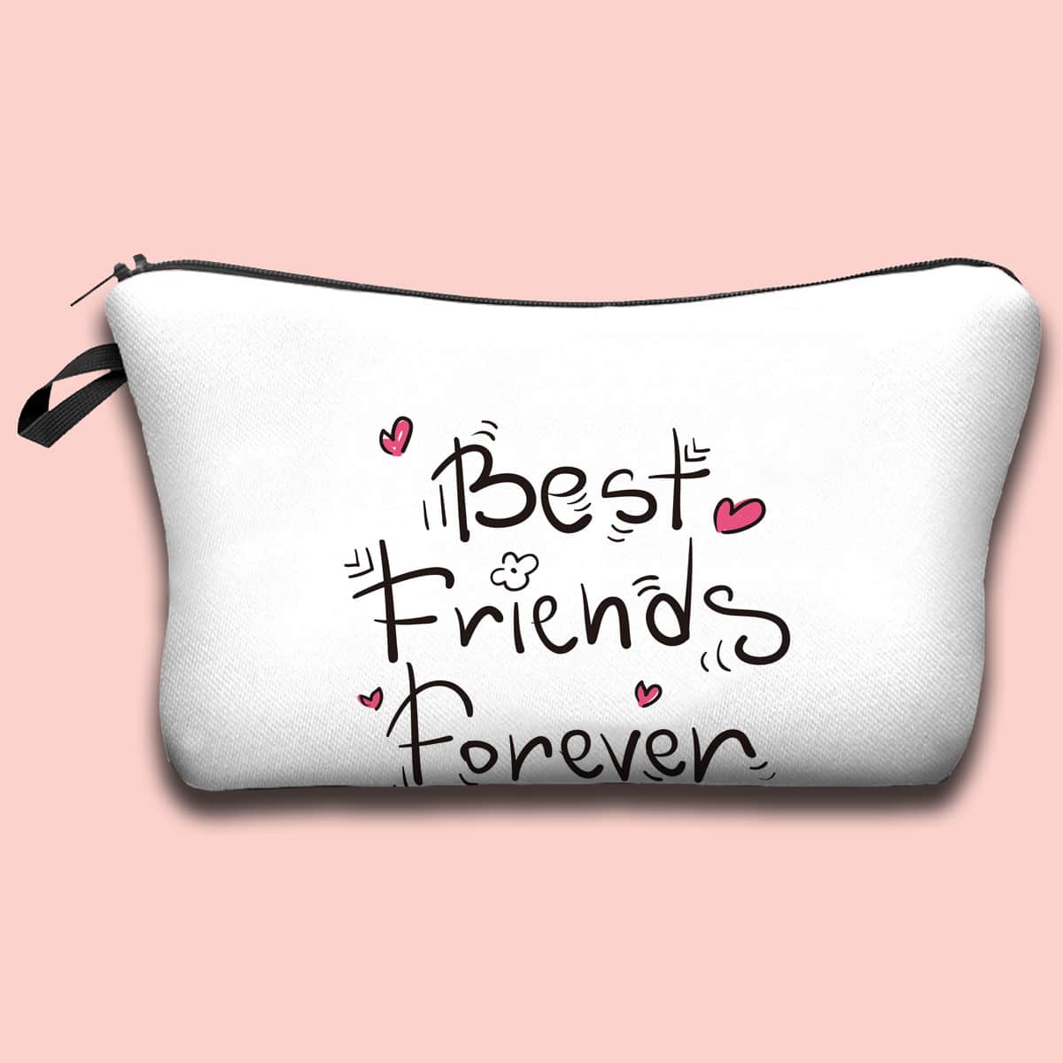 

Letter Graphic Makeup Bag, White