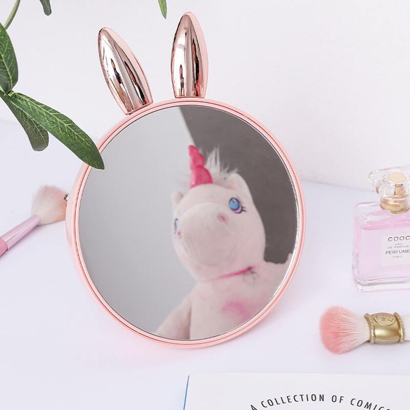

1pc Random Rabbit Ear Makeup Mirror, Multicolor