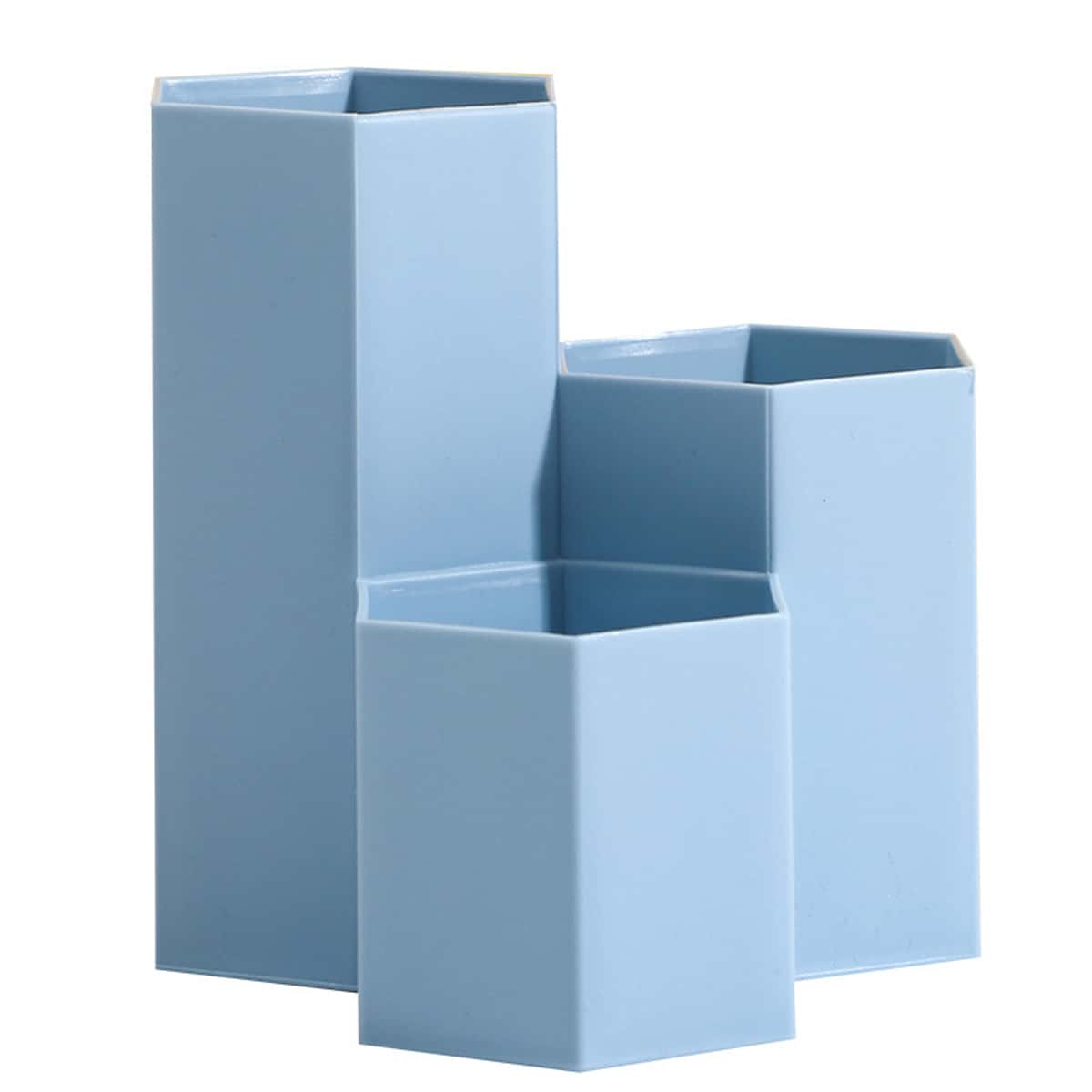 

1pc Hexagon Shaped Desktop Storage Box, Blue