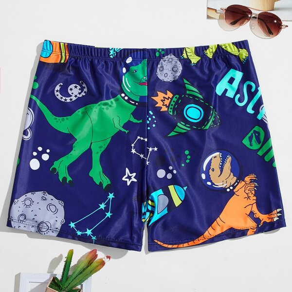 

Men Cartoon Graphic Swim Trunks, Multicolor