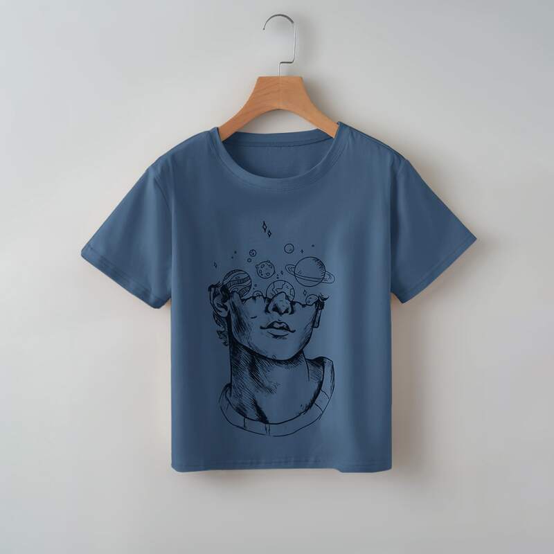 

Figure Graphic Tee, Navy blue