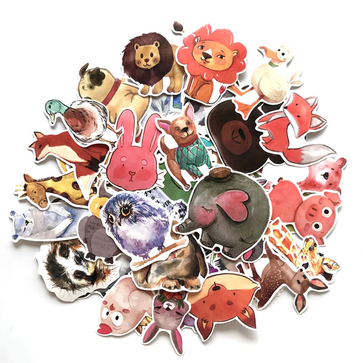 

50pcs Animal Pattern Sticker, Multicolor