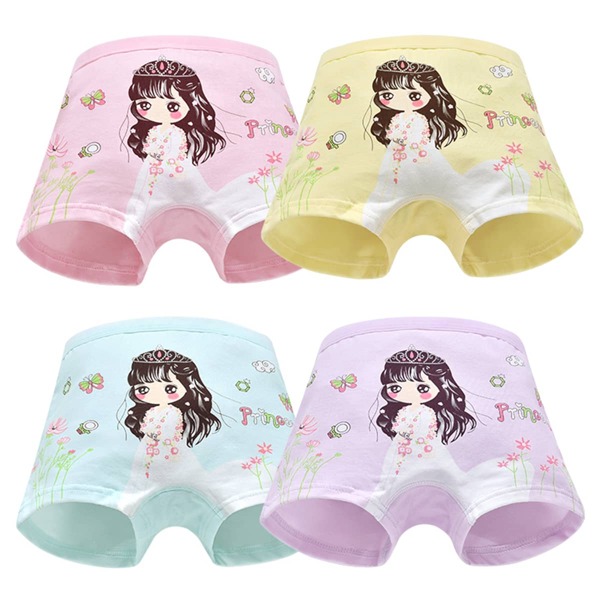 

Toddler Girls 4pcs Figure Graphic Underwear, Multicolor