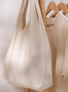 Large Capacity Vest Style Shopping Bag Backpack And Long-Lastingshoulder Bag,Tote BagMinimalist,Casual,PreppySolid ColorPortable,Lightweightfor Teacher Gifts,For College Students,For Woman,For GirlBack To School,Outdoors, Travel, Outings,Holiday,Beach,Gift Bag School Bag,Back To School Backpack,Large Capacity,Lightweight,Portable, Suitable For Teen Girls Women College Students, Perfect For Back To School,College,Middle School, High School - Beige - View 4