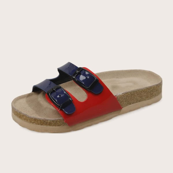 

Boys Buckle Design Slippers, Navy blue