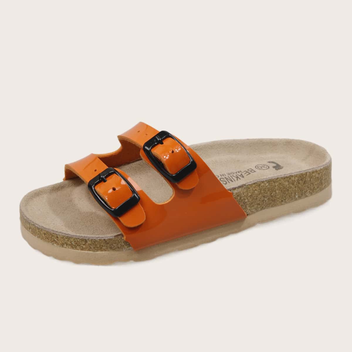 

Boys Buckle Design Slippers, Orange