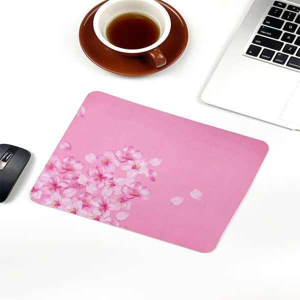 

Peach Blossom Print Mouse Pad, Multicolor