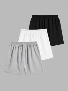 Manfinity Hypemode Men 3pcs Cartoon Graphic Drawstring Waist Track Shorts - Multicolor - View 2