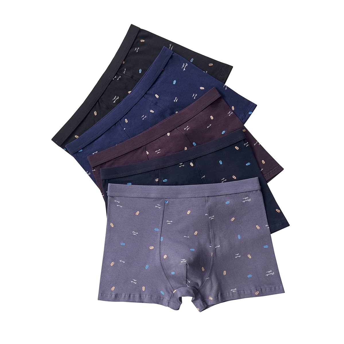 

Guys 5pcs Letter Graphic Boxer Brief, Multicolor