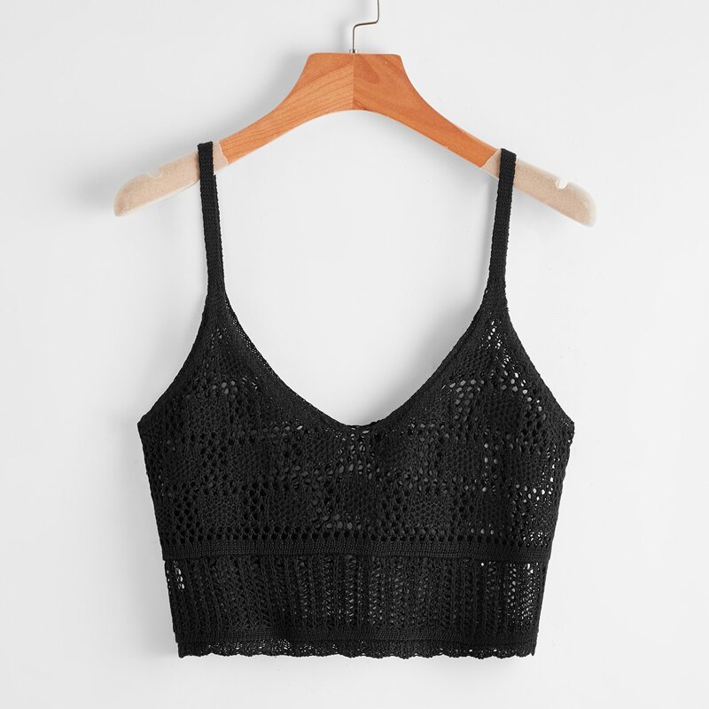

Solid Crop Cover Up, Black