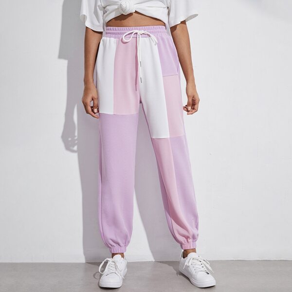 

Color Block Carrot Pants, Multicolor