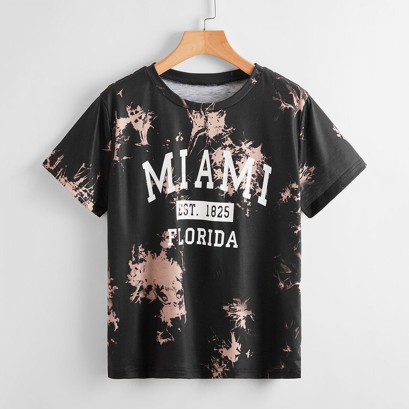 

Tie Dye Letter Graphic Tee, Multicolor