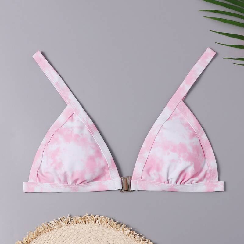

Tie Dye Triangle Bikini Top, Multicolor