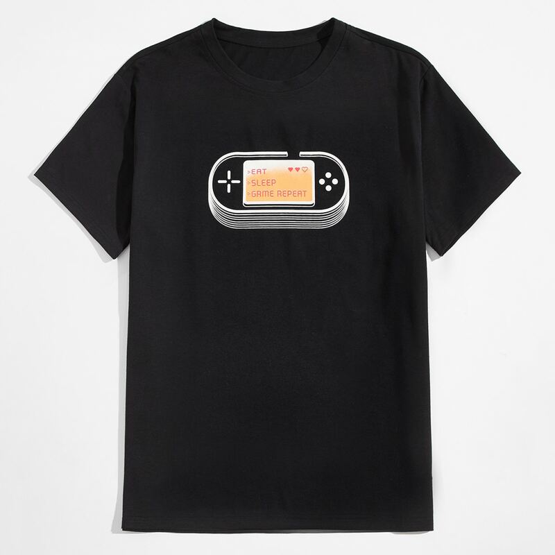 

Guys Letter Graphic Tee, Black