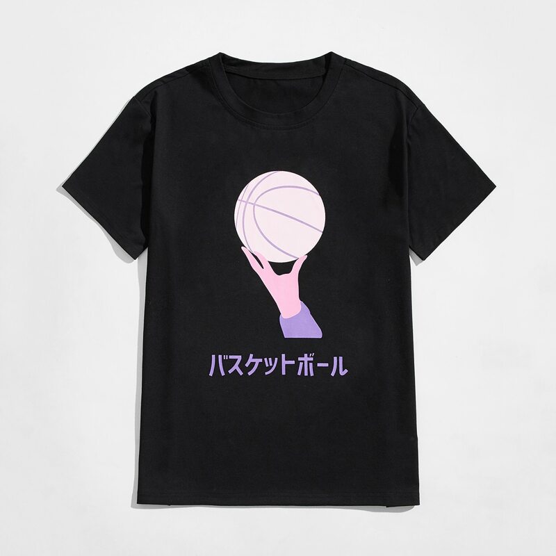 

Guys Basketball Graphic Tee, Black