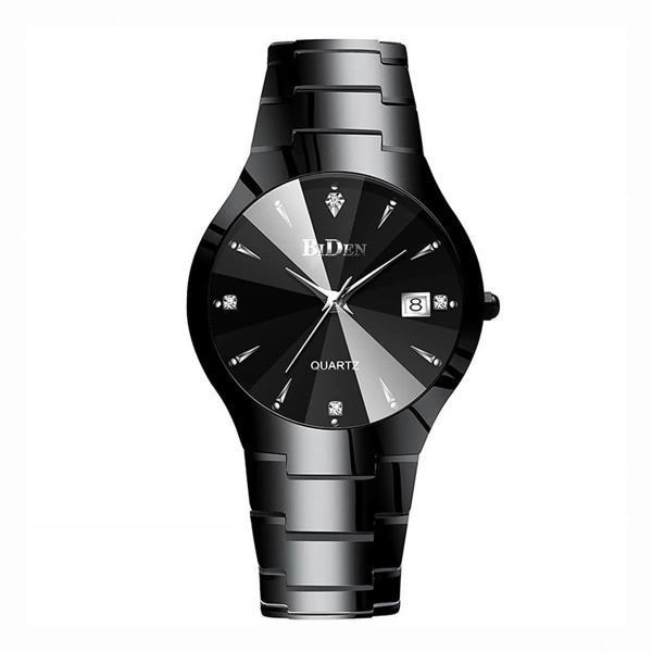 

Men Rhinestone Decor Date Quartz Watch With Strap Remover