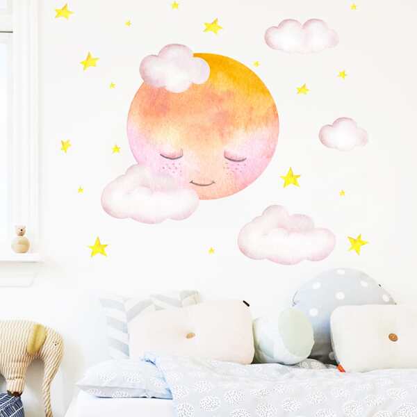 

Cloud Print Kids Wall Sticker, Multicolor