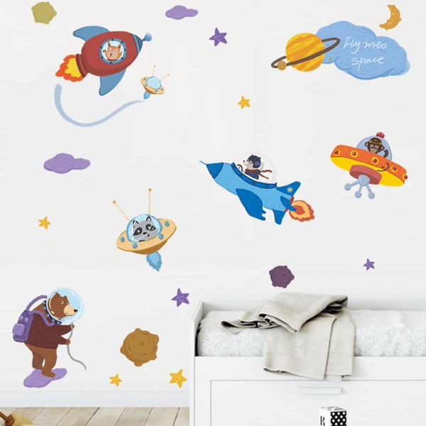 

Cartoon Graphic Kids Wall Sticker, Multicolor