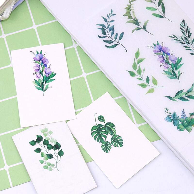 

6pcs Plants Print Random Sticker, Multicolor