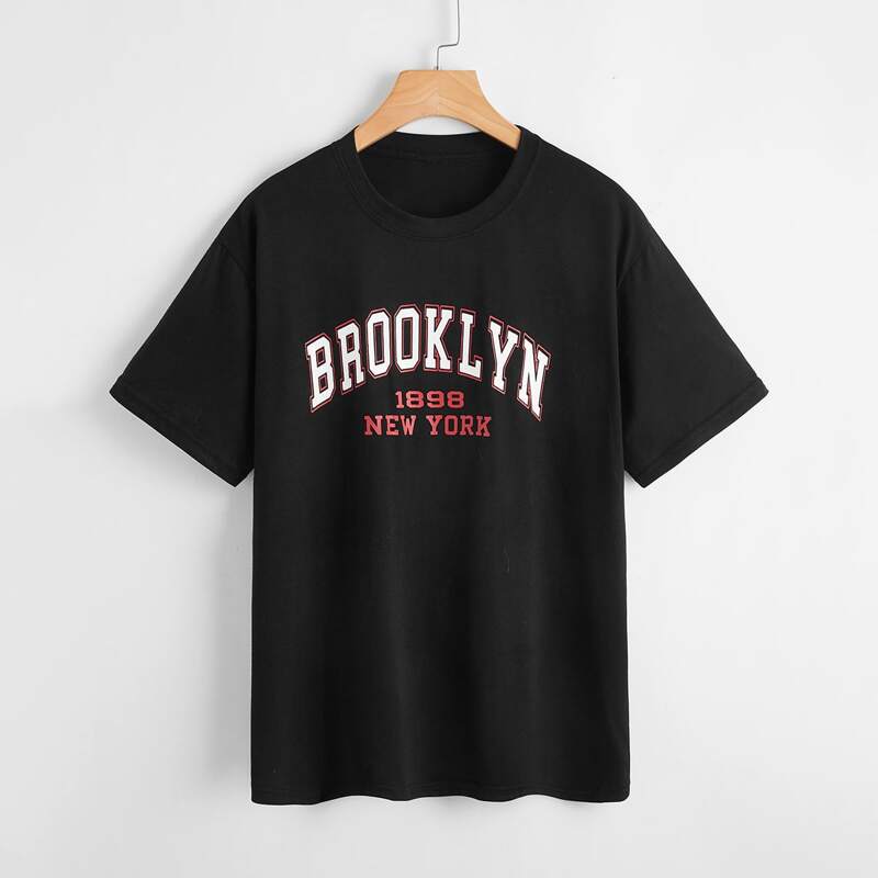 

Letter Graphic Tee, Black
