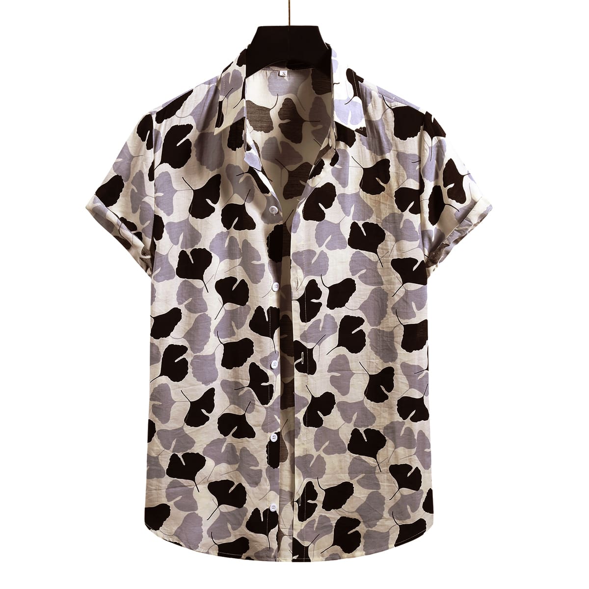 

Guys Ginkgo Leaf Print Shirt, Multicolor