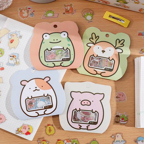 

100pcs Cartoon Graphic Random Sticker, Multicolor