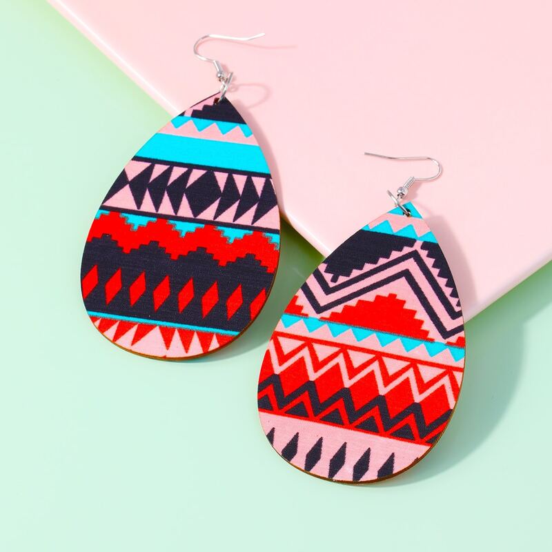 

Geo Water Drop Earrings, Multicolor