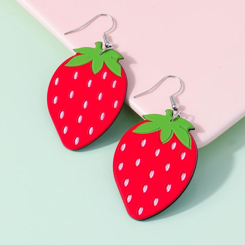 

Strawberry Drop Earrings, Multicolor