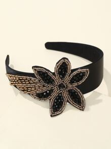 簪花裝飾頭箍，優雅風格