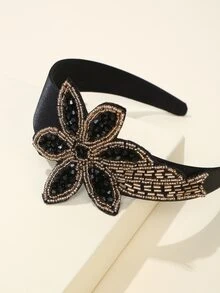 簪花裝飾頭箍，優雅風格