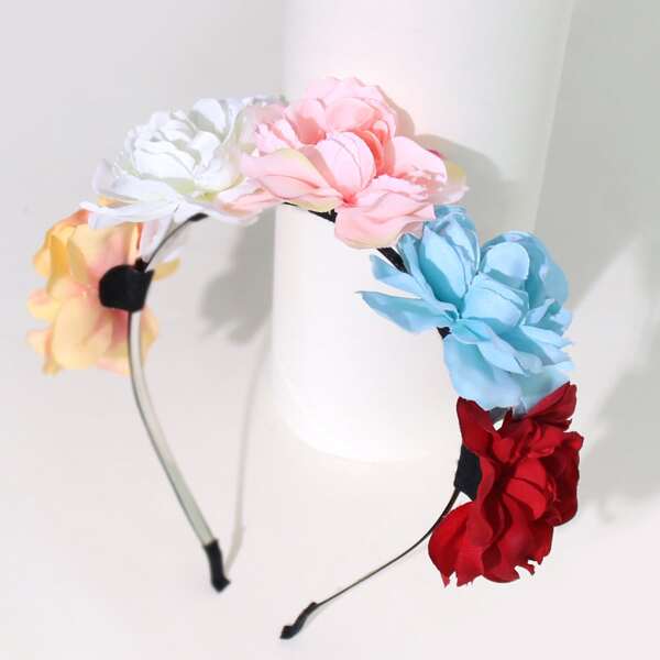 

Toddler Girls Flower Decor Hair Hoop, Multicolor