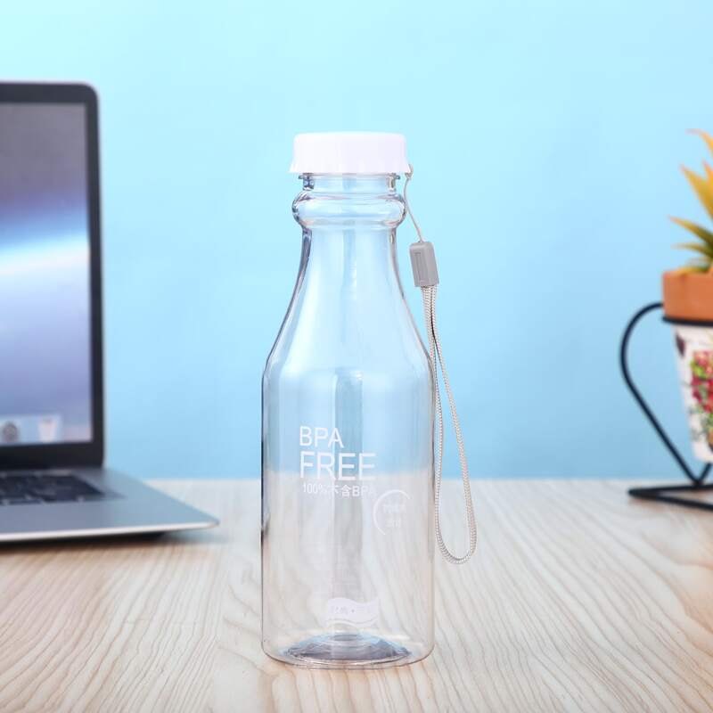 

1pc Letter Graphic Water Bottle, Clear
