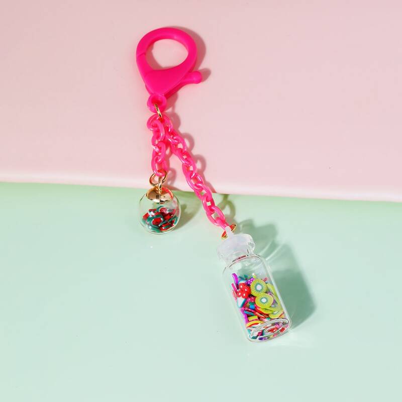 

Fruit Bottle Keychain, Multicolor