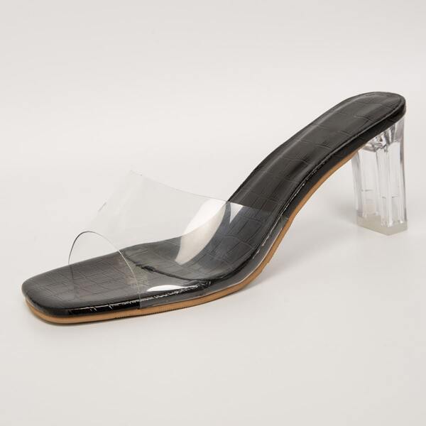 

Clear Mule Sandals