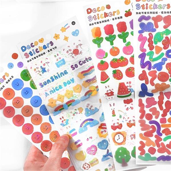 

1pc Cartoon Graphic Random Sticker, Multicolor