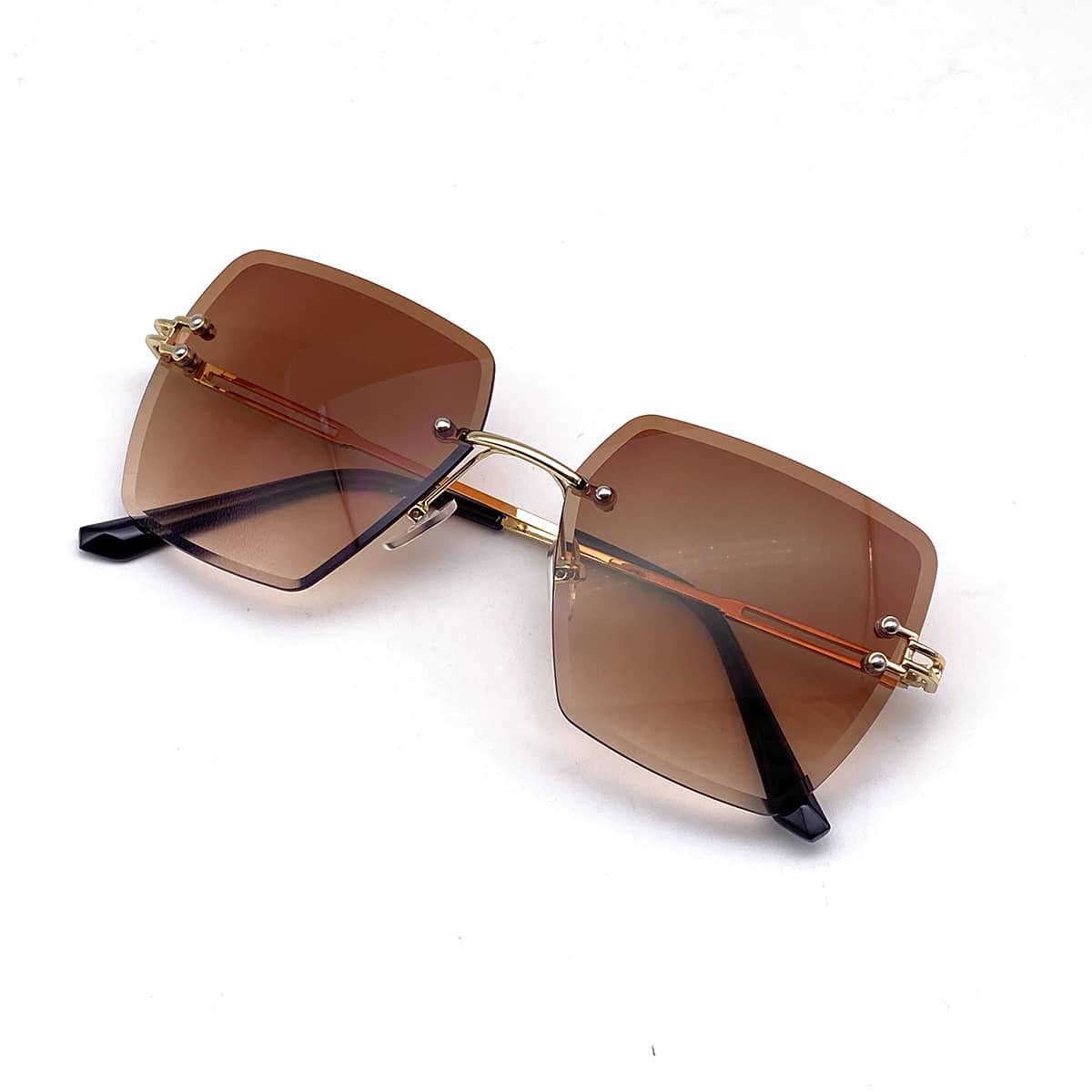 

Rimless Square Frame Sunglasses