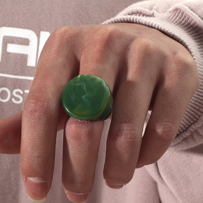 

Guys Resin Ring, Green
