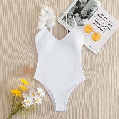 Appliques One Piece Swimsuit