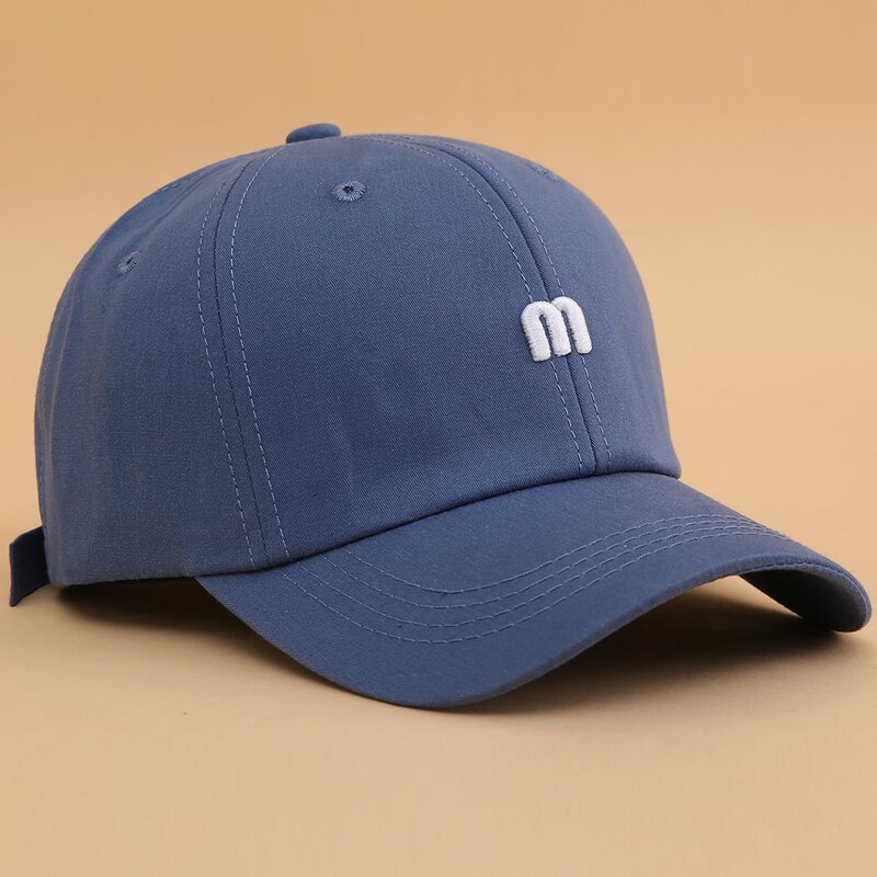

Letter Embroidery Baseball Cap, Dusty blue