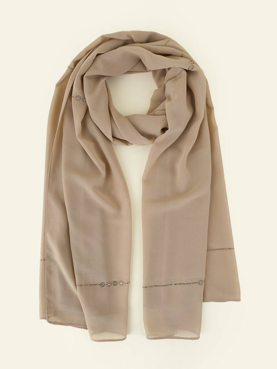 Rhinestone Decor Scarf