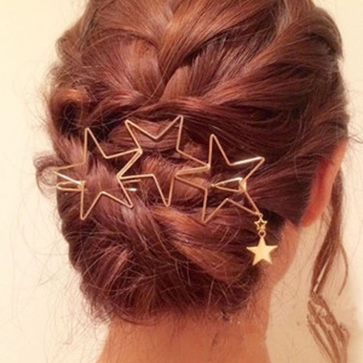 

1pc Star Hair Clip, Gold