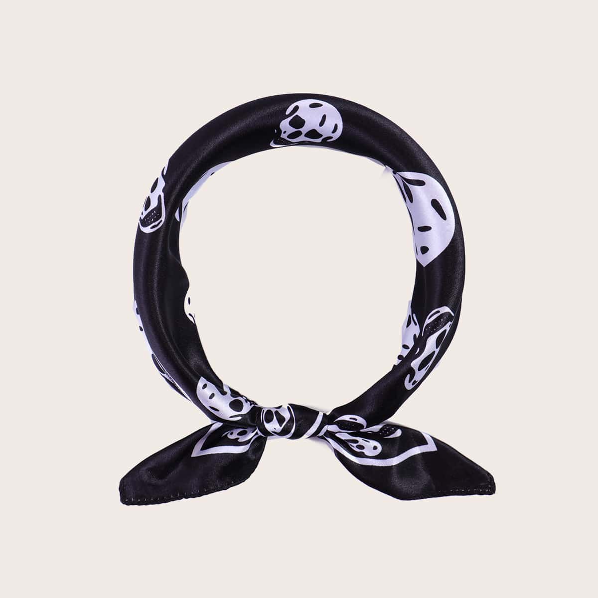 

Skeleton Pattern Bandana, Black and white
