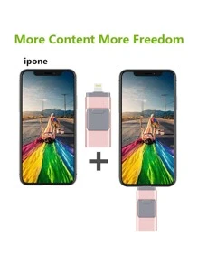 محرك أقراص فلاش USB لنظام iOS - وردي - مشاهدة 3