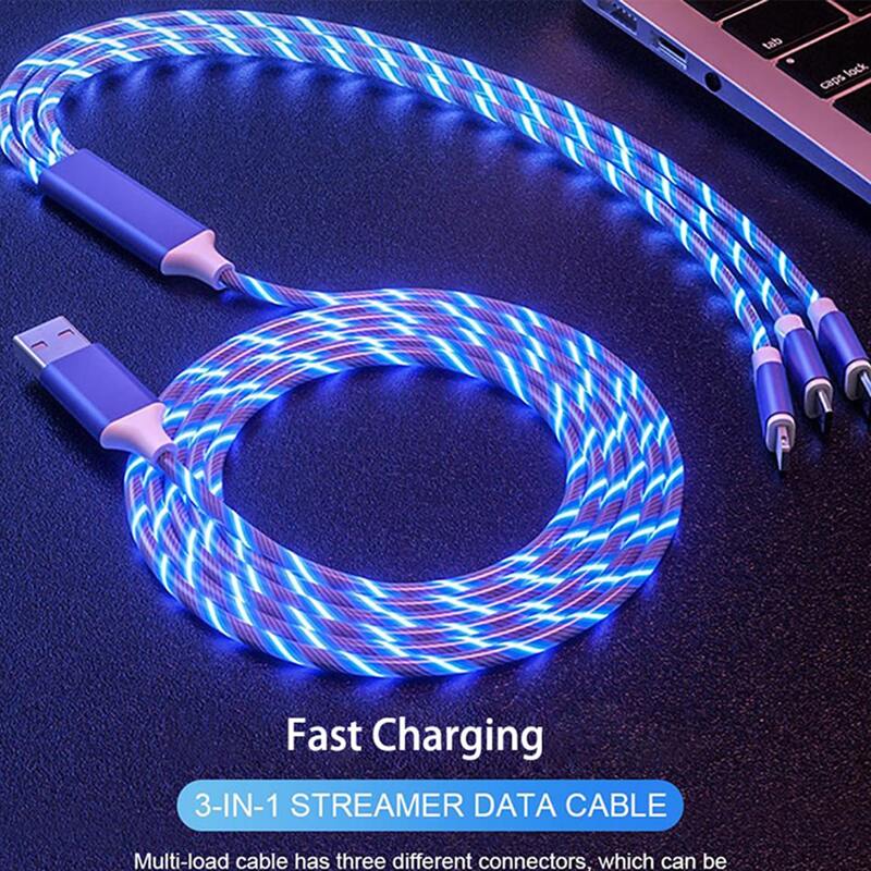

3 In 1 Phone Data Cable, Blue