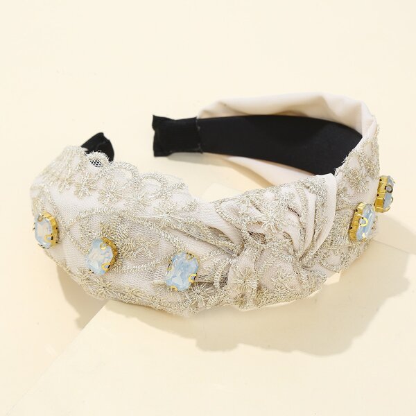

Lace Decor Headband, Beige