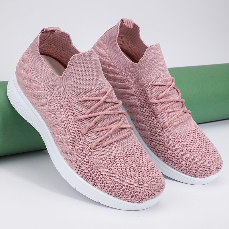 

Low Top Knit Running Shoes, Pink