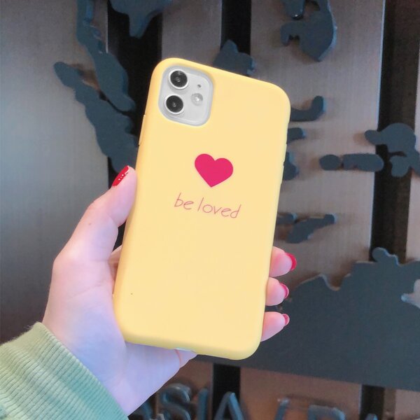 

Чехол для телефона с принтом сердца, Жёлтые