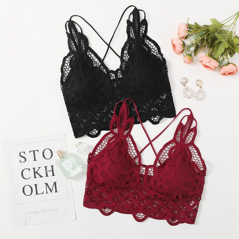 

2pack Lace Bralette Set, Multicolor
